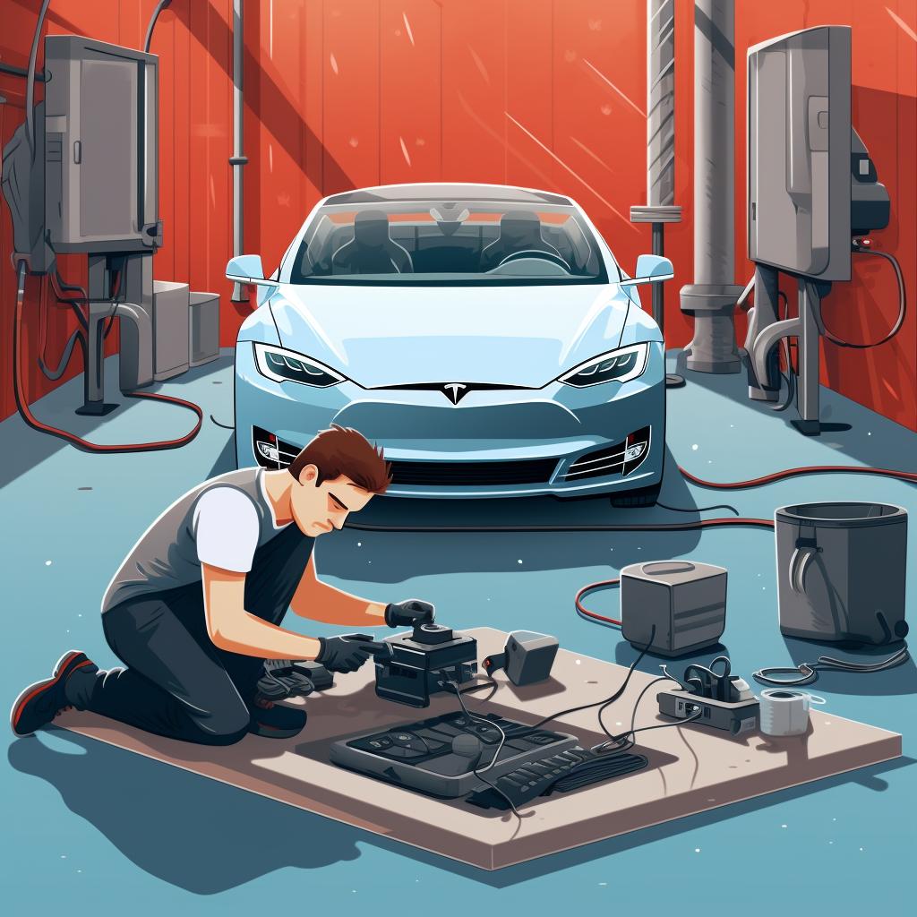 Cleaning Tesla's sensors and cameras