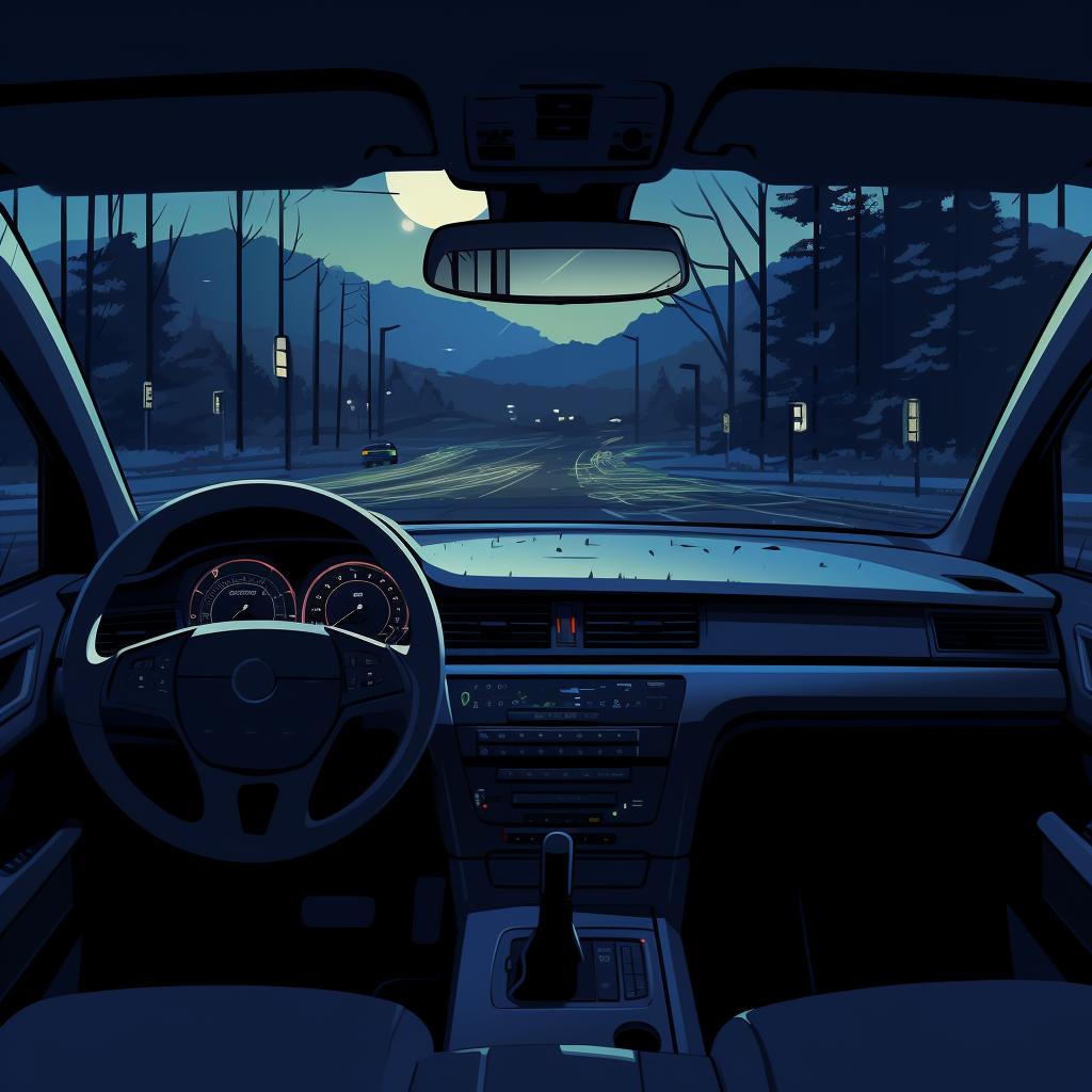 Testing the Night Vision Driving Assistance system in a parked car